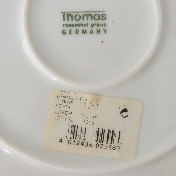 90s German Rosenthal Covered Caserole White Porcelain Gold Trim 10"L x 8"D x 5"H - Picture 5 of 12